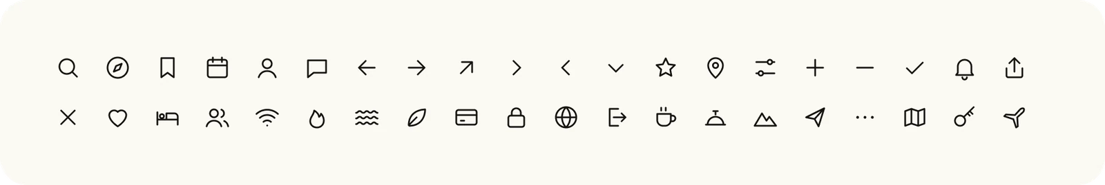40 custom line icons