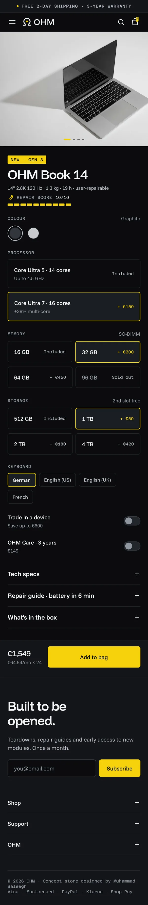 Mobile configurator
